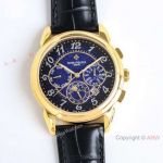 SJ Factory Swiss Patek Philippe Complications 9100 Men's Yellow Gold Watches